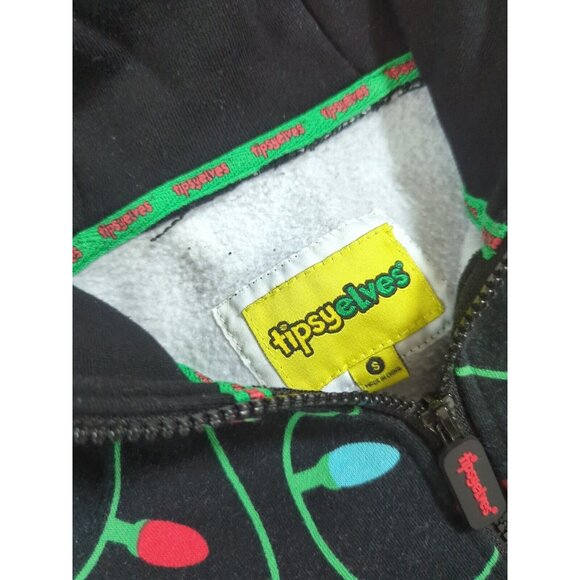 Tipsy Elves STRING OF CHRISTMAS LIGHTS JUMPSUIT Adult Size Small - Picture 5 of 6